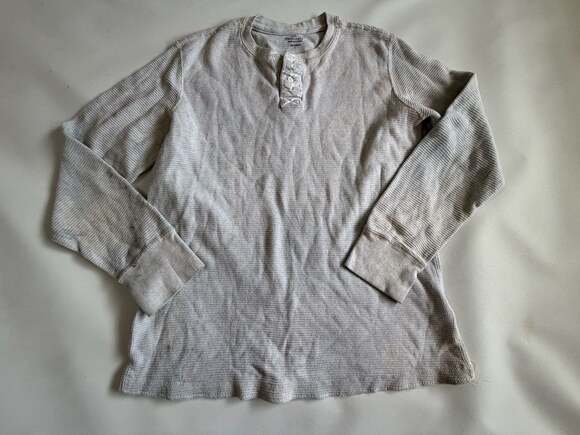 Roebuck&Co Other - Roebuck & Co Boys Gray Thermal Waffle Henley Long Sleeve